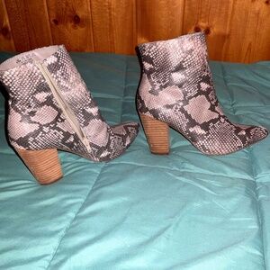 Carlos Santana Snakeskin Booties